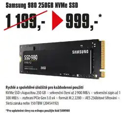 COMFOR Samsung 980 250GB NVMe SSD nabídka