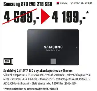 COMFOR Samsung 870 EVO 2TB SSD nabídka