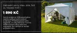 Kondela Zahradní párty stan, bílá, 3x3 m. TEKNO TYP 1 nabídka