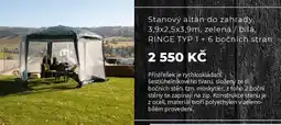 Kondela Stanový altán do zahrady, 3,9x2,5x3,9m, zelená/bílá, RINGE TYP 1 + 6 bočních stran nabídka