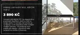 Kondela Hnědý zahradní stůl, ABION TYP 2 nabídka