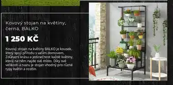 Kondela Kovový stojan na květiny, černá, BALKO nabídka