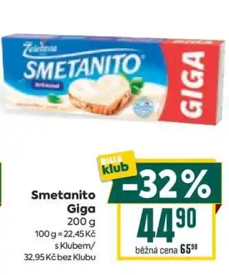 Billa Smetanito Giga nabídka