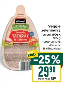 Billa Veggie zeleninový tataráček nabídka
