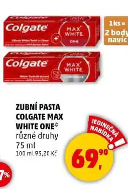 Penny Market Zubní pasta Colgate Max White One nabídka