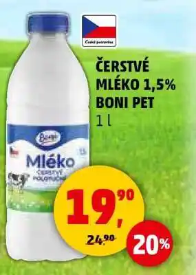 Penny Market Čerstvé mléko 1,5% Boni PET nabídka