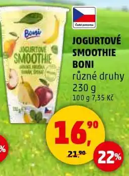 Penny Market JOGURTOVÉ SMOOTHIE BONI nabídka