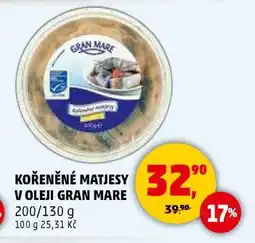 Penny Market KOŘENĚNÉ MATJESY V OLEJI GRAN MARE nabídka
