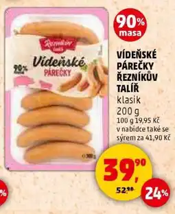 Penny Market VÍDEŇSKÉ PÁREČKY ŘEZNÍKŮV TALÍŘ nabídka