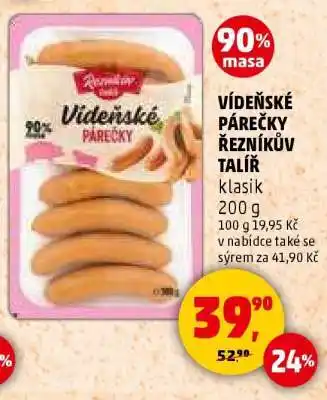 Penny Market VÍDEŇSKÉ PÁREČKY ŘEZNÍKŮV TALÍŘ nabídka