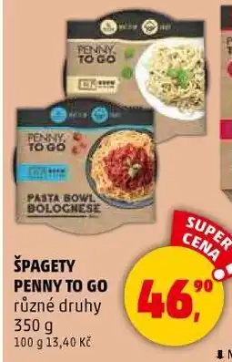 Penny Market ŠPAGETY PENNY TO GO nabídka