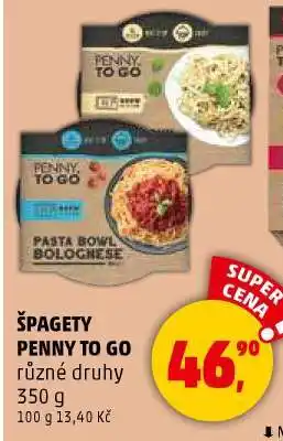 Penny Market ŠPAGETY PENNY TO GO nabídka