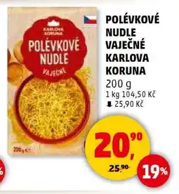 Penny Market POLÉVKOVÉ NUDLE VAJEČNÉ KARLOVA KORUNA nabídka