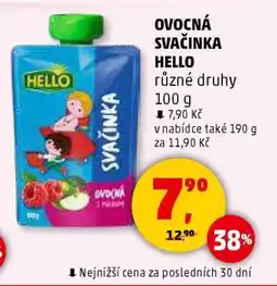 Penny Market Ovocná svačinka HELLO nabídka