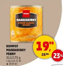 Penny Market KOMPOT MANDARINKY PENNY nabídka
