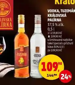 Penny Market VODKA, TUZEMÁK KRÁLOVSKÁ PALÍRNA nabídka