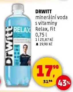 Penny Market DRWITT minerální voda s vitamíny Relax, Fit nabídka
