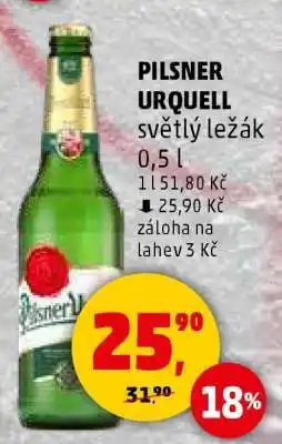 Penny Market Pilsner Urquell světlý ležák 0,5 l nabídka