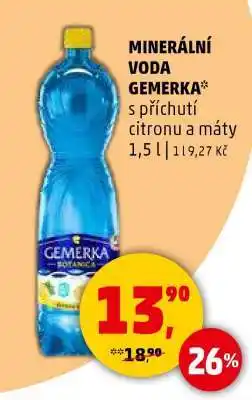 Penny Market MINERÁLNÍ VODA GEMERKA nabídka