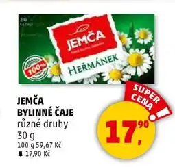 Penny Market Jemča bylinné čaje nabídka