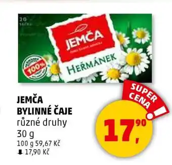 Penny Market Jemča bylinné čaje nabídka