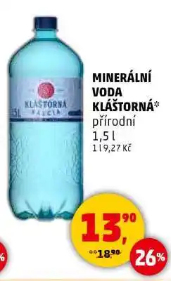 Penny Market MINERÁLNÍ VODA KLÁŠTORNÁ nabídka