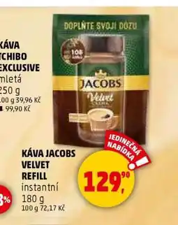 Penny Market Káva Jacobs Velvet Refill nabídka