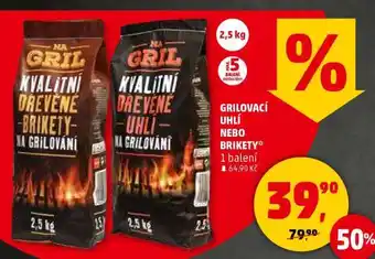 Penny Market Grilovací uhlí nebo brikety nabídka