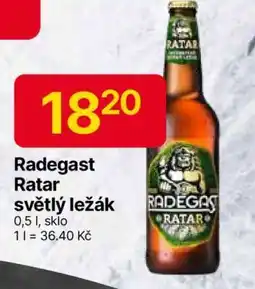 Hruška Radegast Ratar světlý ležák nabídka