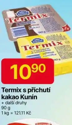Hruška Termix s příchutí kakao Kunín nabídka