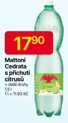Hruška Mattoni Cedrata s příchutí citrusů nabídka