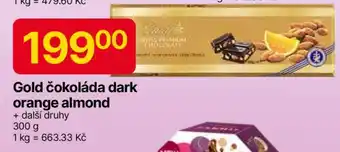 Hruška Gold čokoláda dark orange almond nabídka