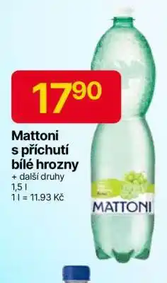 Hruška Mattoni s příchutí bílé hrozny nabídka