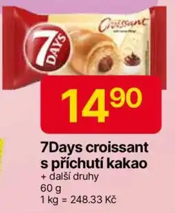 Hruška 7Days croissant s příchutí kakao nabídka