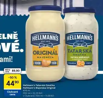 Tesco Hellmann's Tatarská omáčka Hellmann's Majonéza originál nabídka