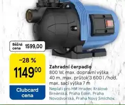 Tesco Zahradní čerpadlo nabídka