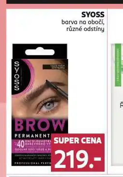 Rossmann Syoss barva na obočí nabídka