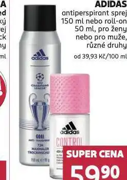 Rossmann Adidas antiperspirant nabídka