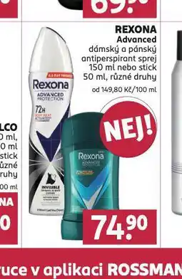 Rossmann Rexona antiperspirant nabídka