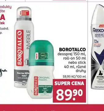 Rossmann Borotalco deosprej, roll-on. stick nabídka