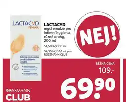 Rossmann Lactacyd intimní mycí emulze nabídka