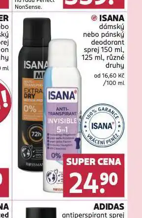 Rossmann Isana deodorant nabídka