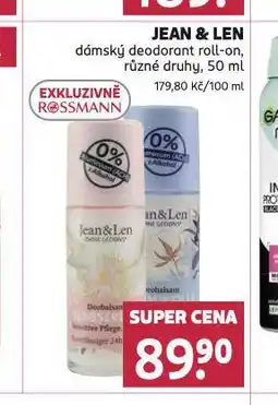 Rossmann Jean & len deodorant nabídka