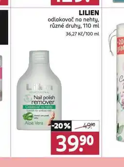 Rossmann Lilien odlakovač na nehty nabídka