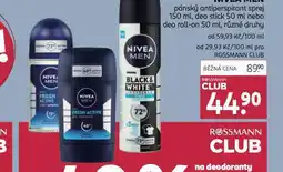 Rossmann Nivea men antiperspirant nabídka