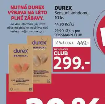 Rossmann Durex kondomy nabídka
