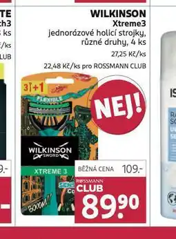 Rossmann Wilkinson xtreme jednorázové holicí strojky nabídka