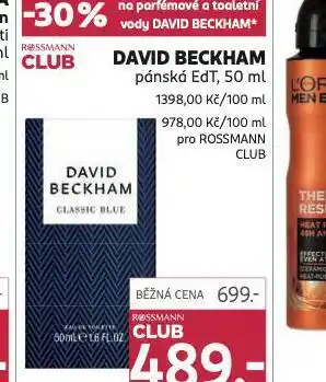 Rossmann David beckham pásnká edt nabídka