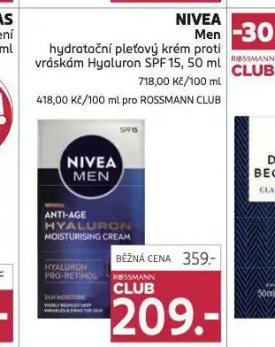 Rossmann Nivea men krém nabídka