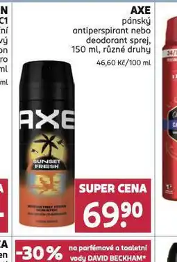 Rossmann Axe antiperspirant nabídka